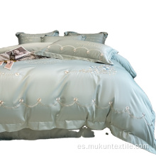 100s Bordado de algodón Juegos de cama de reina Tamaño de reina